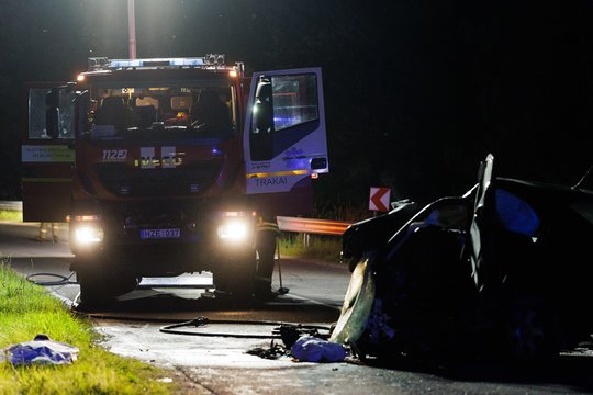 Mirtina kaktomuša Trakų rajone: į avarijos vietą sulėkė visos tarnybos, kelias buvo blokuotas