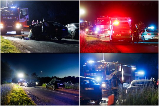 Kruvina kaktomuša Trakų r.: kadruose – vaizdai iš vietos, kur žuvo jaunas vairuotojas