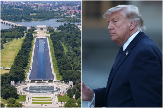 D. Trumpas už Atspindžių baseino Vašingtone gadinimą grasina kalėjimu