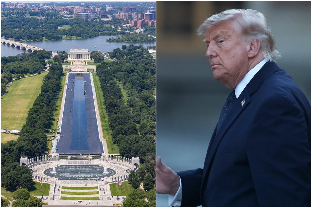 D. Trumpas už Atspindžių baseino Vašingtone gadinimą grasina kalėjimu