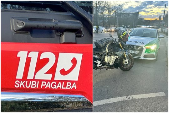 Šakių r. paslydę vertėsi du motociklininkai iš Vokietijos – abu atsidūrė ligoninėje