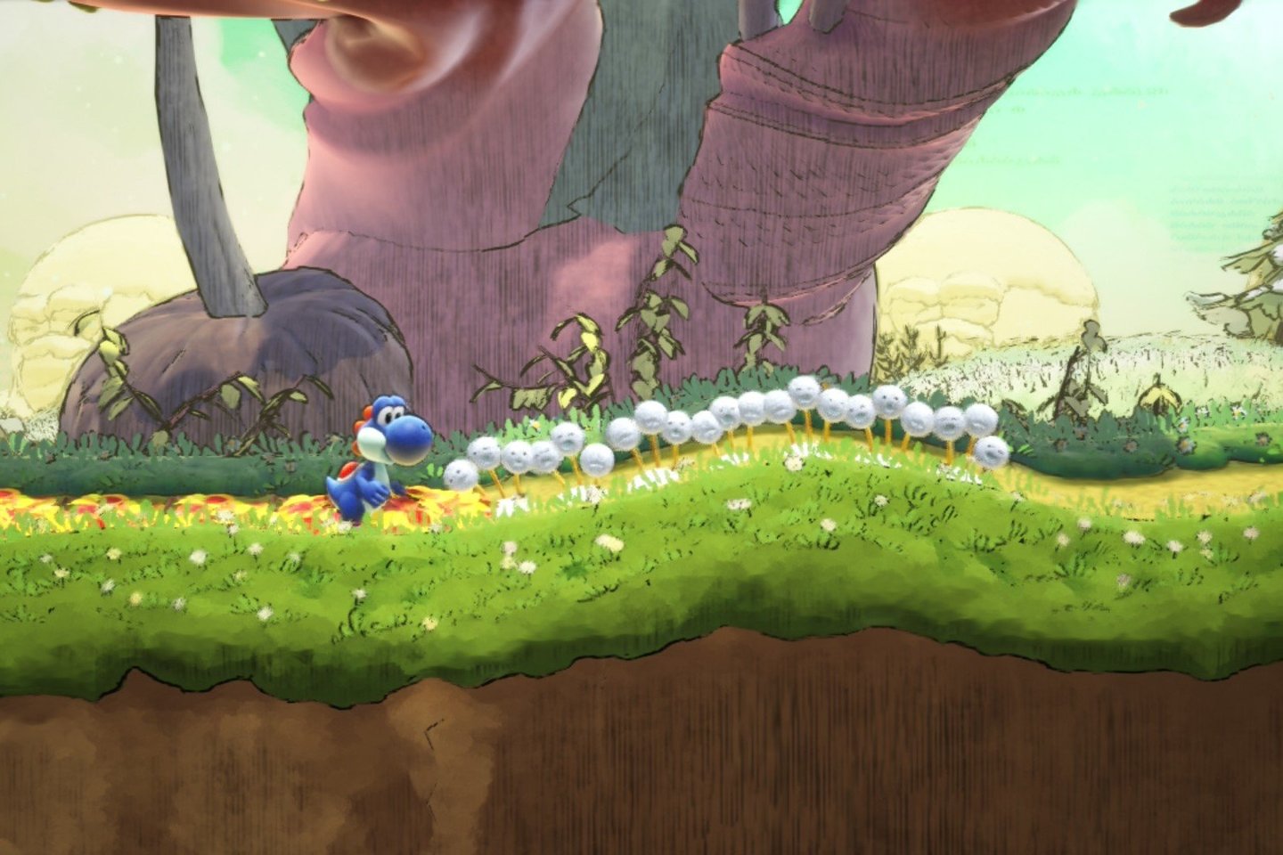 Žaidimo „Yoshi and the Mysterious Book“ akimirka.