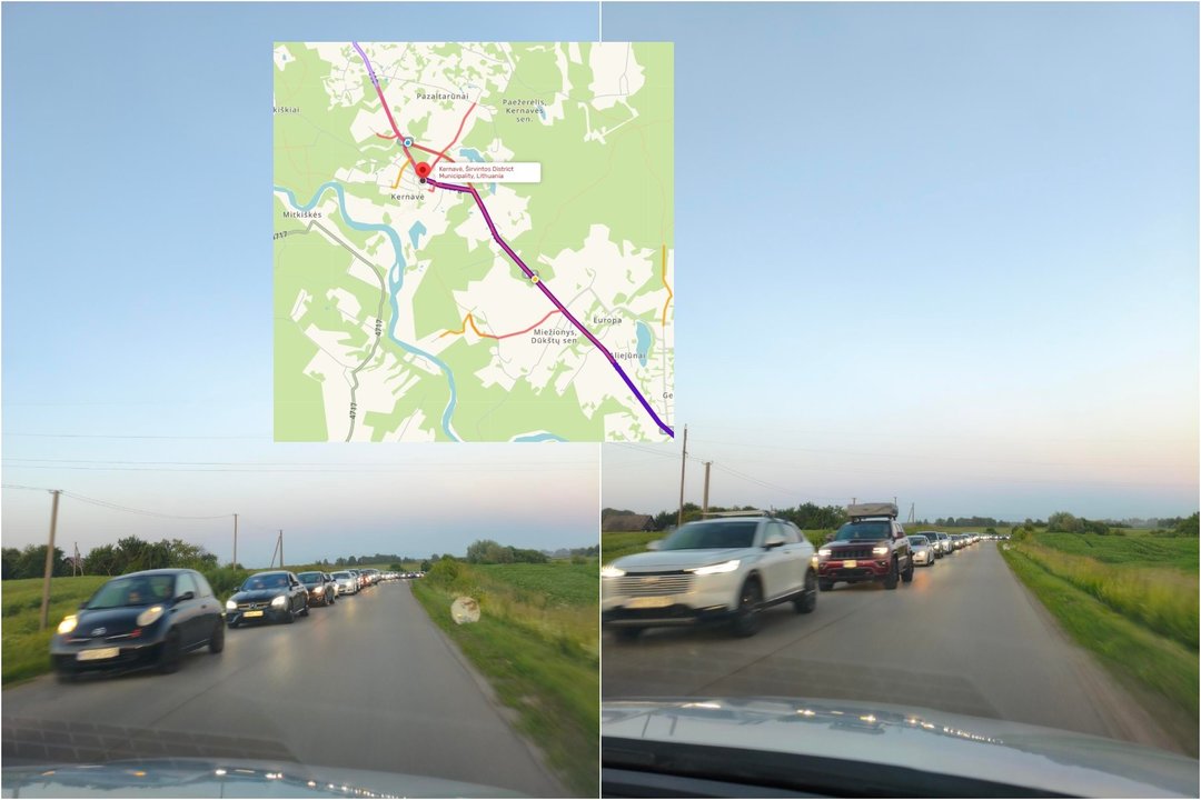 Į Kernavę skubėję lietuviai strigo spūstyse