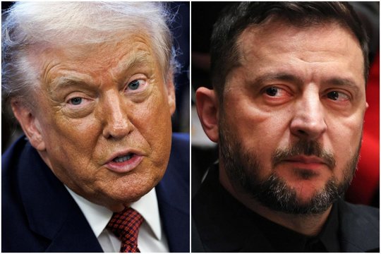 Karas Ukrainoje. Iš D. Trumpo lūpų – pagyrimas V. Zelenskiui