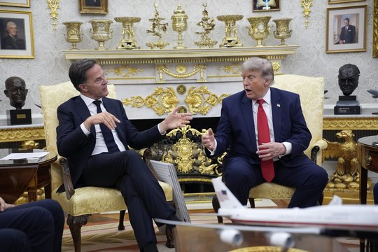 Baltuosiuose rūmuose – išsiskyrusios nuomonės bei įtampa tarp M. Rutte ir D. Trumpo: kirto vienai šaliai