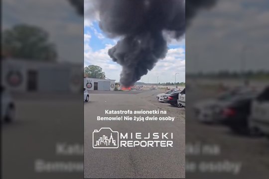 Varšuvoje sudužo ir sudegė nedidelis lėktuvas: žuvo du žmonės