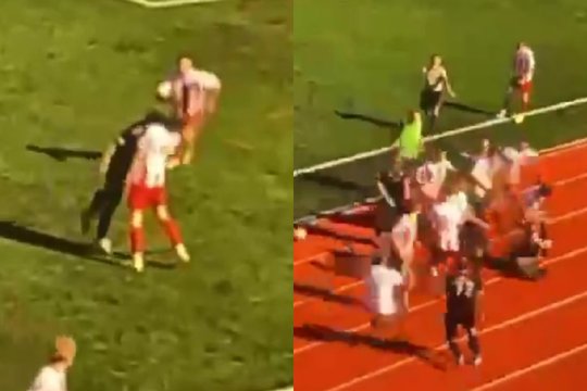 Skandalinga smurto scena Lietuvos futbole: smūgis 17-mečiui į galvą ir kilusios muštynės