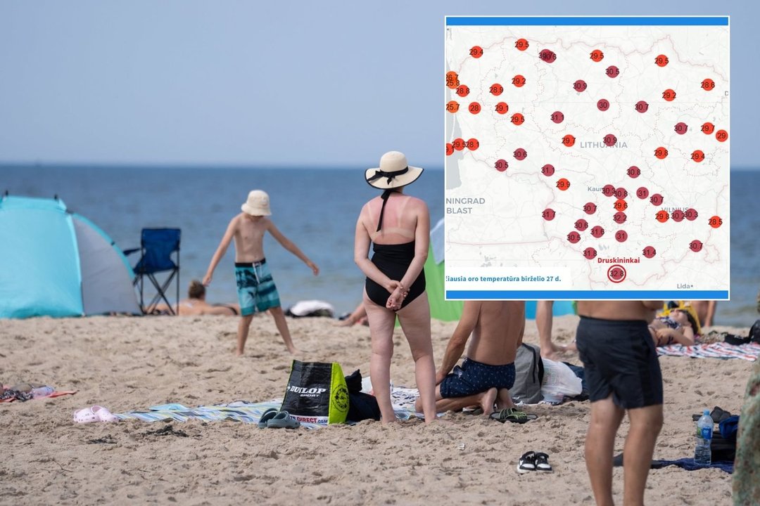 Sinoptikai apie sekmadienio karštį: yra labai didelė tikimybė išmatuoti naują rekordą