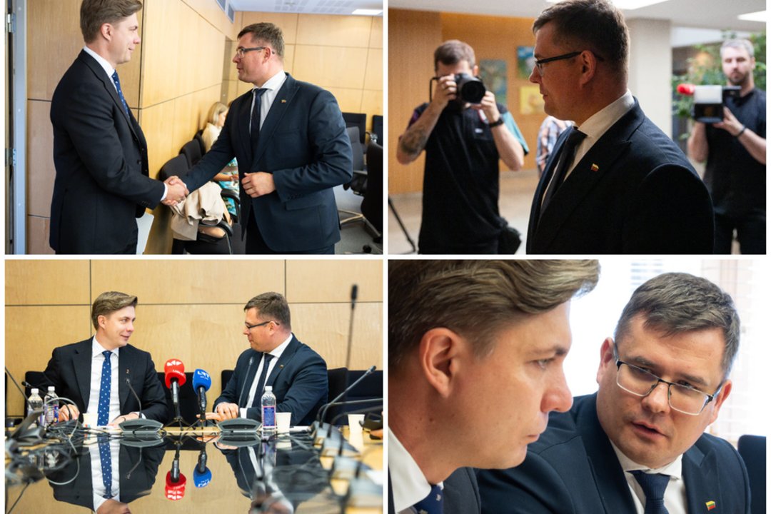 Kandidatas į premjerus, Lietuvos socialdemokratų partijos (LSDP) lyderis Mindaugas Sinkevičius prieš svarbiausias savo gyvenimo pareigas pradeda laikyti Seimo frakcijų jam paruoštą testą.<br>A. Ufarto/ELTA nuotr.