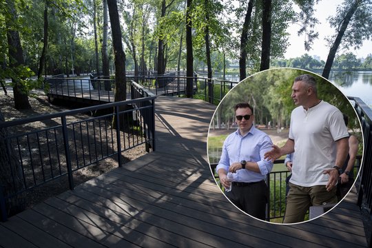 Karo alinamame Kyjive atsirado lietuviškas kampelis: atidarytas ypatingas Vilniaus skveras