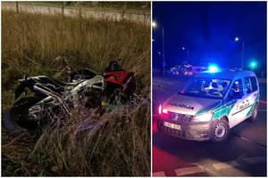Per avariją greta Vilniaus sužalotas motociklininkas