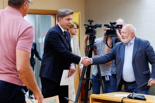 M. Sinkevičiui – liberalų klausimai apie partnerystę ir valdymo krizę: „Sakyti, kad viskas gerai, nelabai išeina“