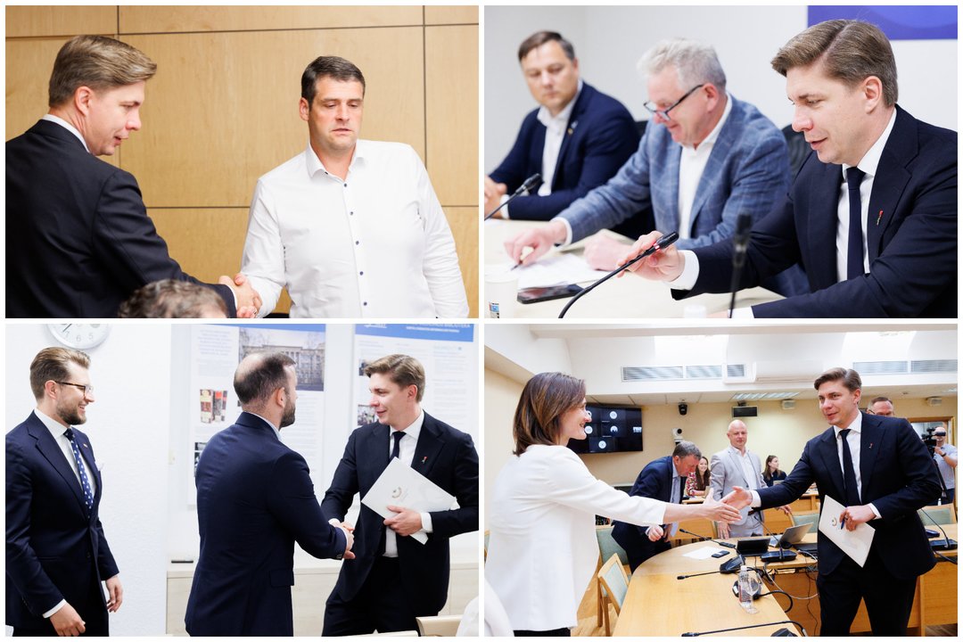 M. Sinkevičiaus susitikimai su Seimo frakcijomis<br>Lrytas koliažas