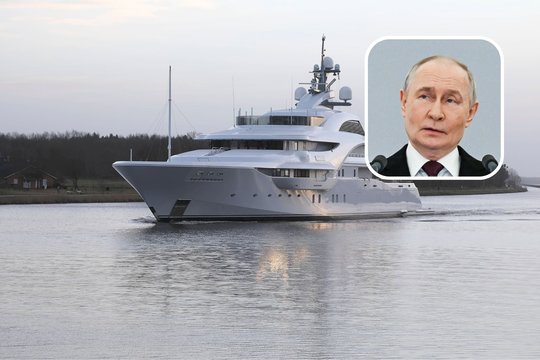 Su V. Putinu siejama jachta kirto Danijos vandenis: konvojų lydėjo Rusijos karo laivai