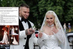 Nepraėjus nė mėnesiui po vestuvių „Lapinų“ grupuotės lyderio žmona parduoda suknelę: kainą pamažino tūkstančiu