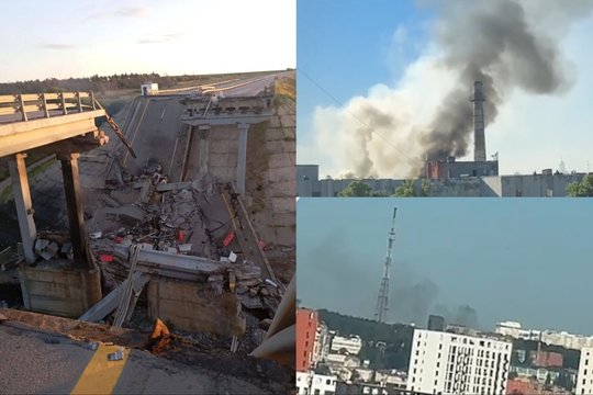 Karas Ukrainoje. Rusijos logistikai – galingi Ukrainos smūgiai: sunaikino tiltą Mariupolyje, smogta gamykloms