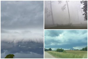 Lietuviai dalinasi įspūdingais audros debesų vaizdais: kai kur visiškai aptemo