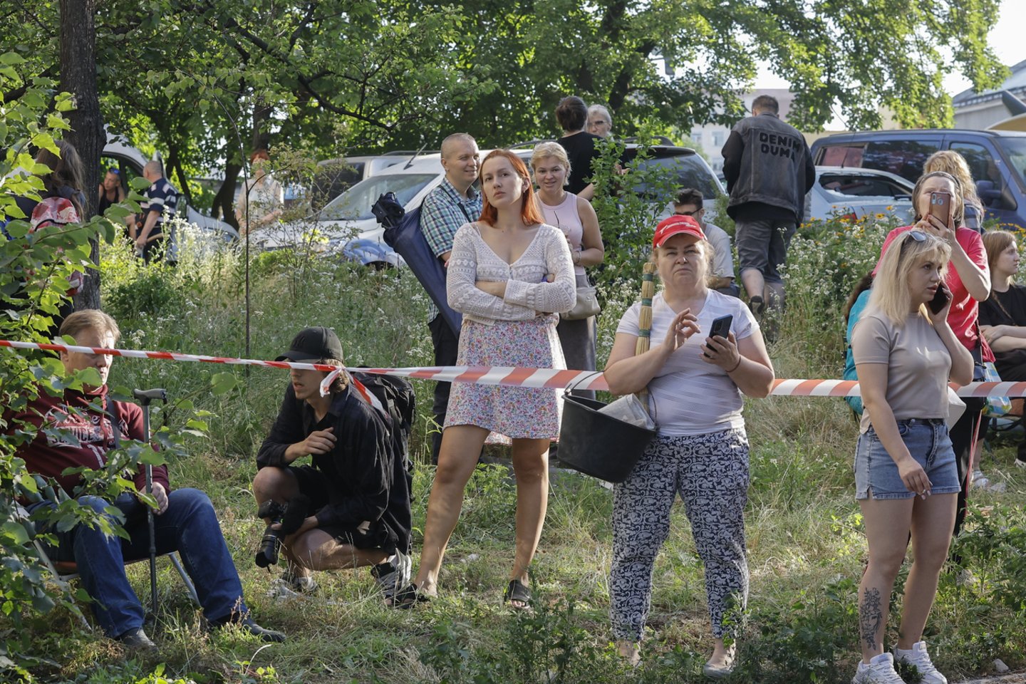 Rusijos dronų ir raketų atakos Kyjive padariniai.<br>EPA/ELTA nuotr.