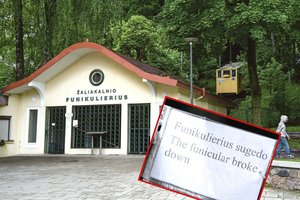 Uždarytame Kauno funikulieriuje – karaokė ir kelionės laiku: studentai parodė, kaip prikelti legendą
