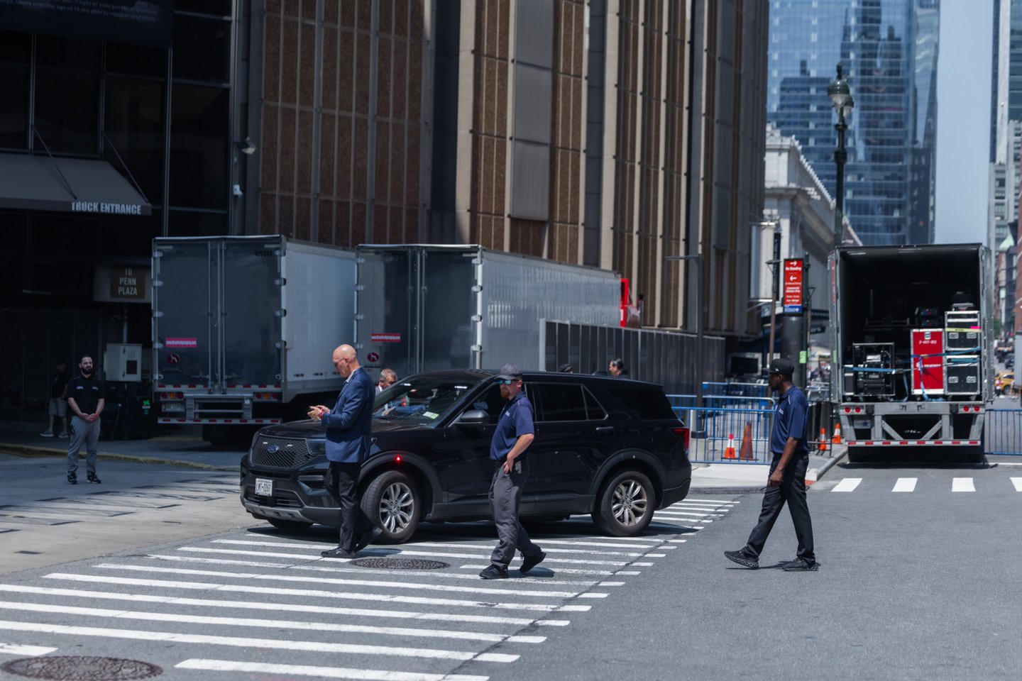 „Madison Square Garden“ arenos prieigos ruošiamos vestuvėms. <br>EPA-ELTA nuotr.