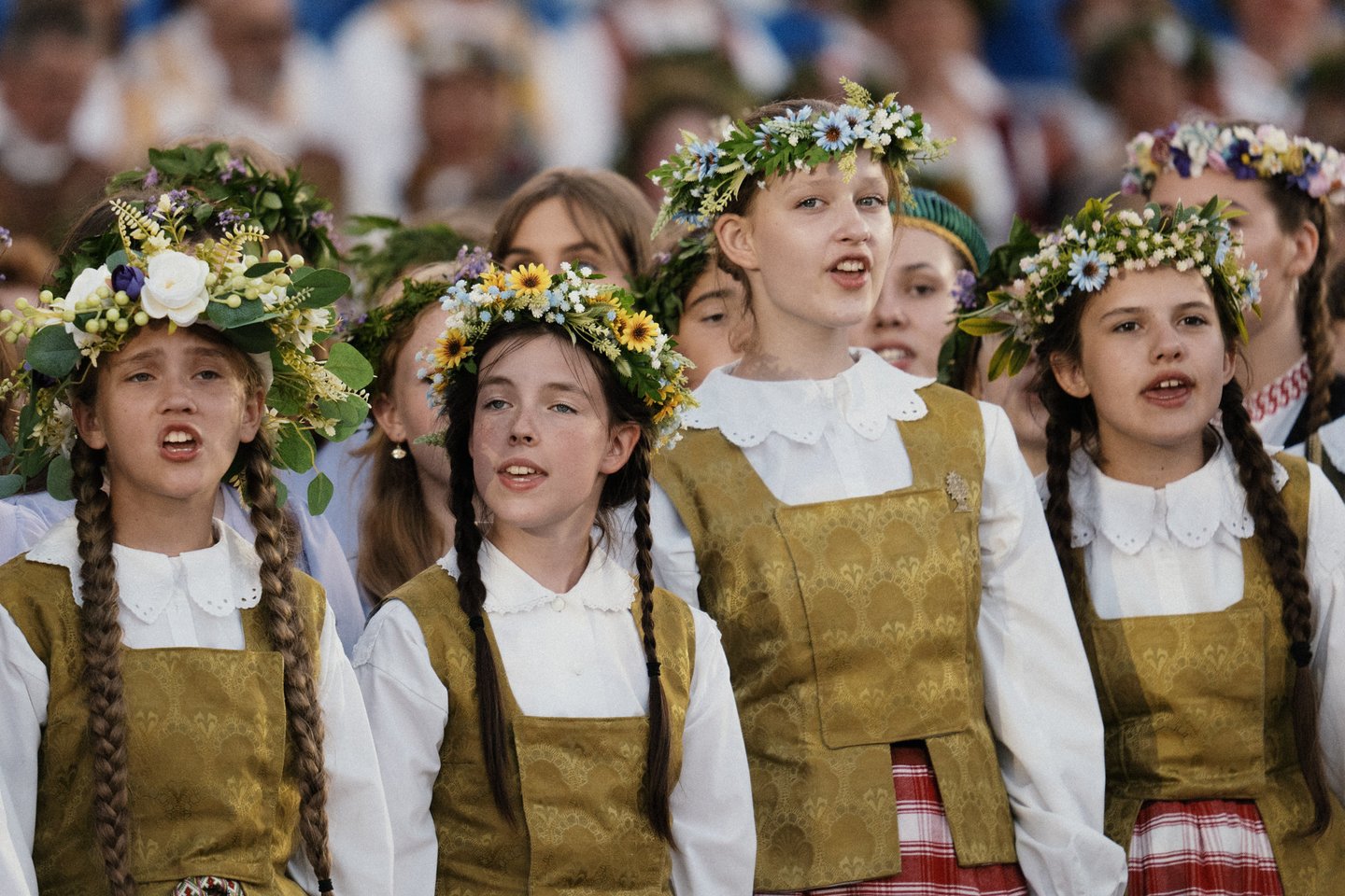 Moksleiviai 2024 m. Lietuvos dainų šventėje.<br>Lietuvos nacionalinio kultūros centro nuotr.