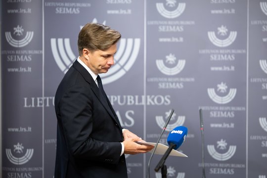 Pamatykite spaudos konferenciją: premjeras M. Sinkevičius paskelbė savo ministrų kabineto sudėtį