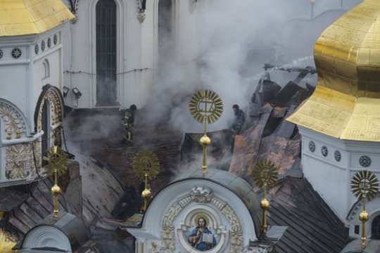Lietuva pareiškė griežtą protestą Rusijai dėl masinio Ukrainos apšaudymo