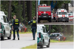 Tragedija „Nemuno žiede“: nuo trasos nulėkė lenktyninis automobilis, vienas žmogus žuvo, kitas – sunkiai sužeistas