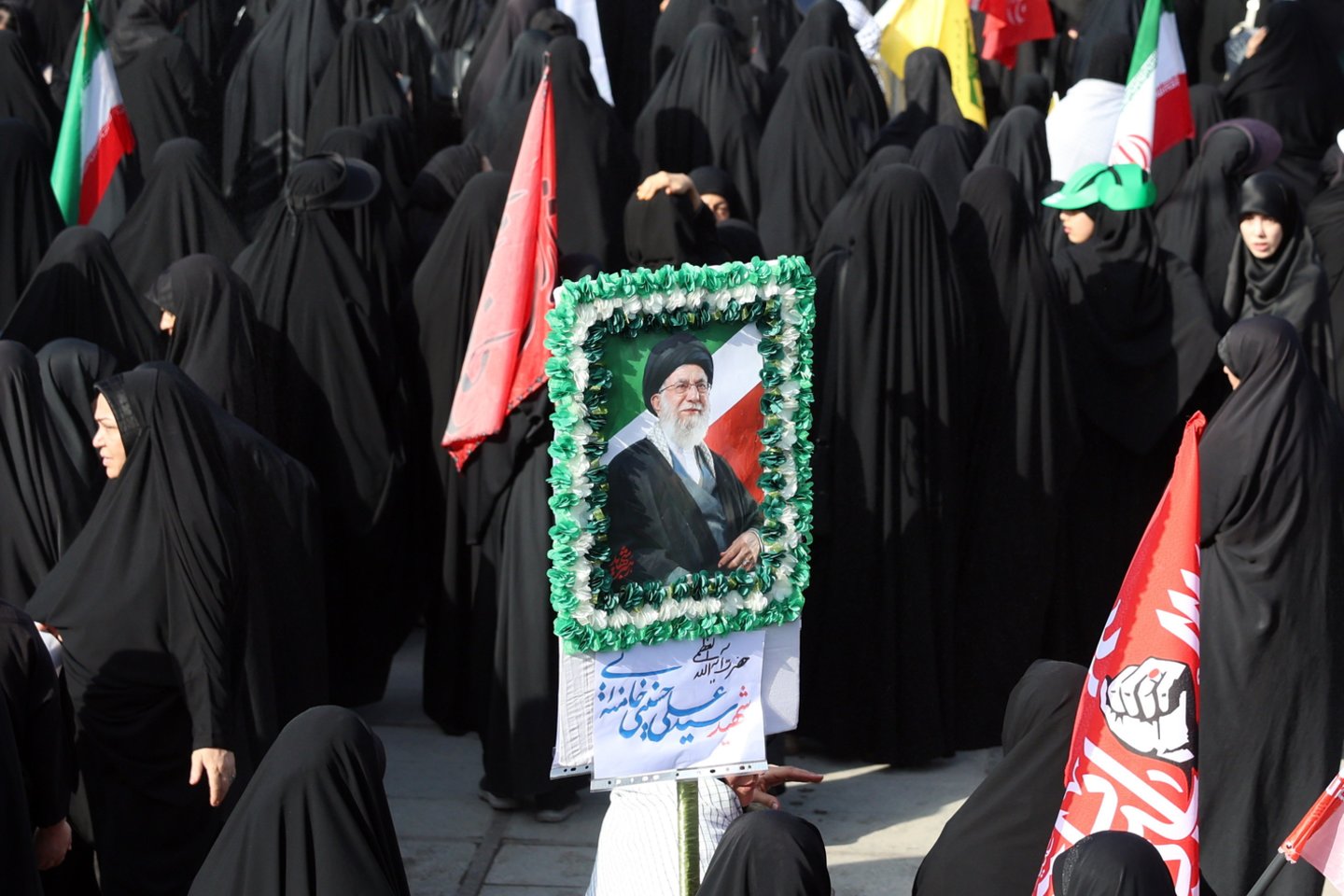 A. Khamenei laidotuvių procesija.<br>EPA/ELTA nuotr.