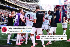 Belgijos futbolininkai ir federacija originaliai pasišaipė iš D. Trumpo