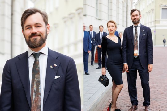 Valstybės dienos priėmime Ruslanas Baranovas pozavo ne su žmona