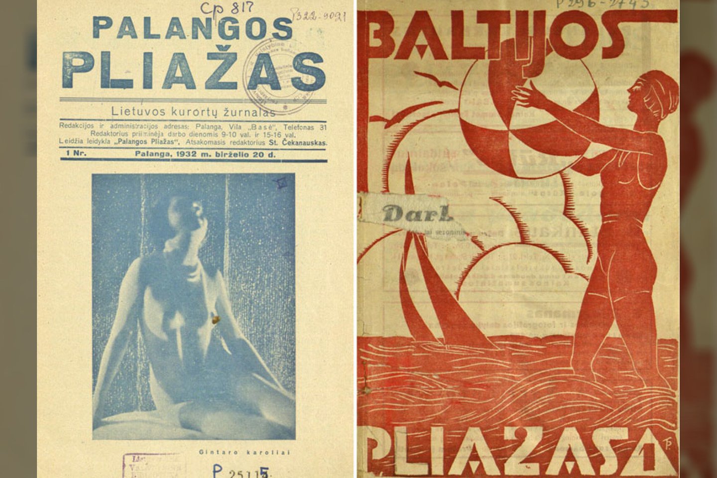 Tarpukariu Palangoje tik vasaros sezonu buvo leidžiami specializuoti žurnalai su pikantiškais vaizdais, erotikos prieskonio nestokojusiomis istorijomis. „Palangos pliažas“ (1932 m.) ir „Baltijos pliažas“ (1933 m.).