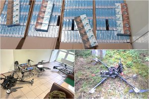 Druskininkų pasieniečiai vienu kartu nutupdė keturis iš Baltarusijos įskridusius dronus