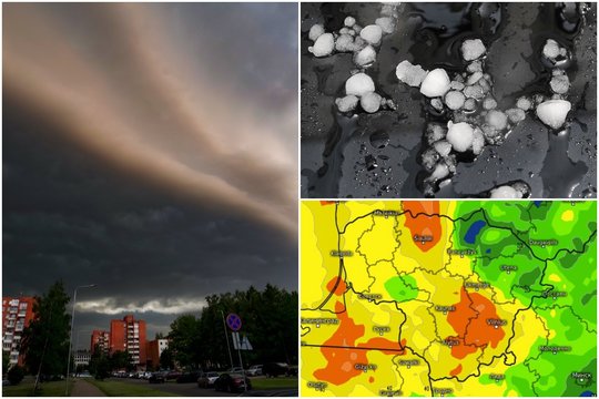 Skelbia naujausią prognozę – įspėja dėl porcijos kritulių ir krušos, kai kur vėl gali šėlti audra