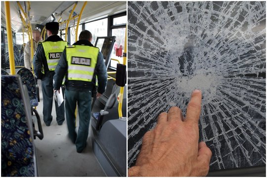 Stiklinę pertvarą autobuse sudaužęs girtas vilnietis pasiteisino: „Skauda širdį“