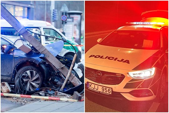 Per parą trys girti vairuotojai Vilniuje sukėlė avarijas
