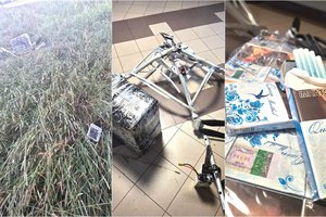 Pasieniečiams perėmus kontrabandininkų skraidyklės su rūkalais valdymą, ši tėškėsi į žemę