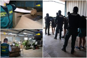 Lietuvos muitinės kriminalistų pradėtą operaciją vainikavo sulaikymai Ispanijoje: smogta pogrindiniams tabako fabrikams