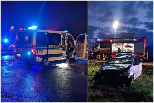 Tragedija Raseinių r. – apvirtusiame automobilyje rastas žuvęs vairuotojas