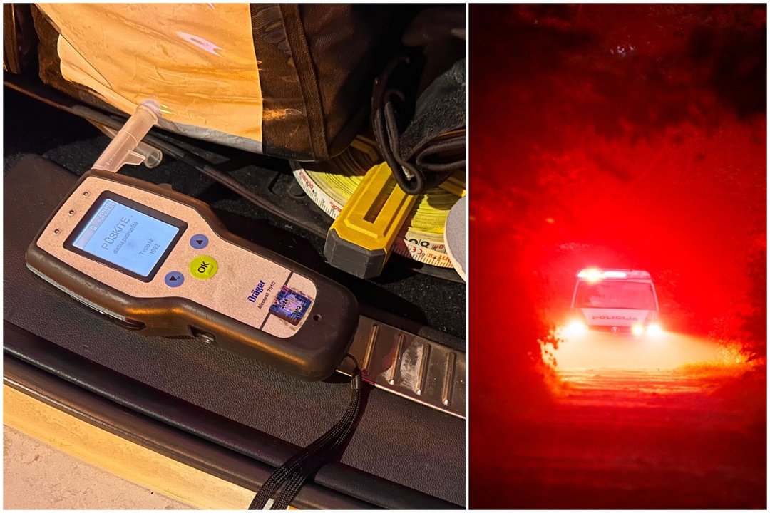 Gūdžią naktį Vilniaus pakraštyje „Toyota“ rėžėsi į stulpą – vairuotojas girtėjo policijos akyse