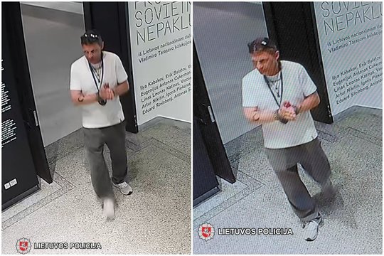 Policija viešina vagystės iš Radvilų rūmų įtariamojo nuotrauką ir prašo pagalbos