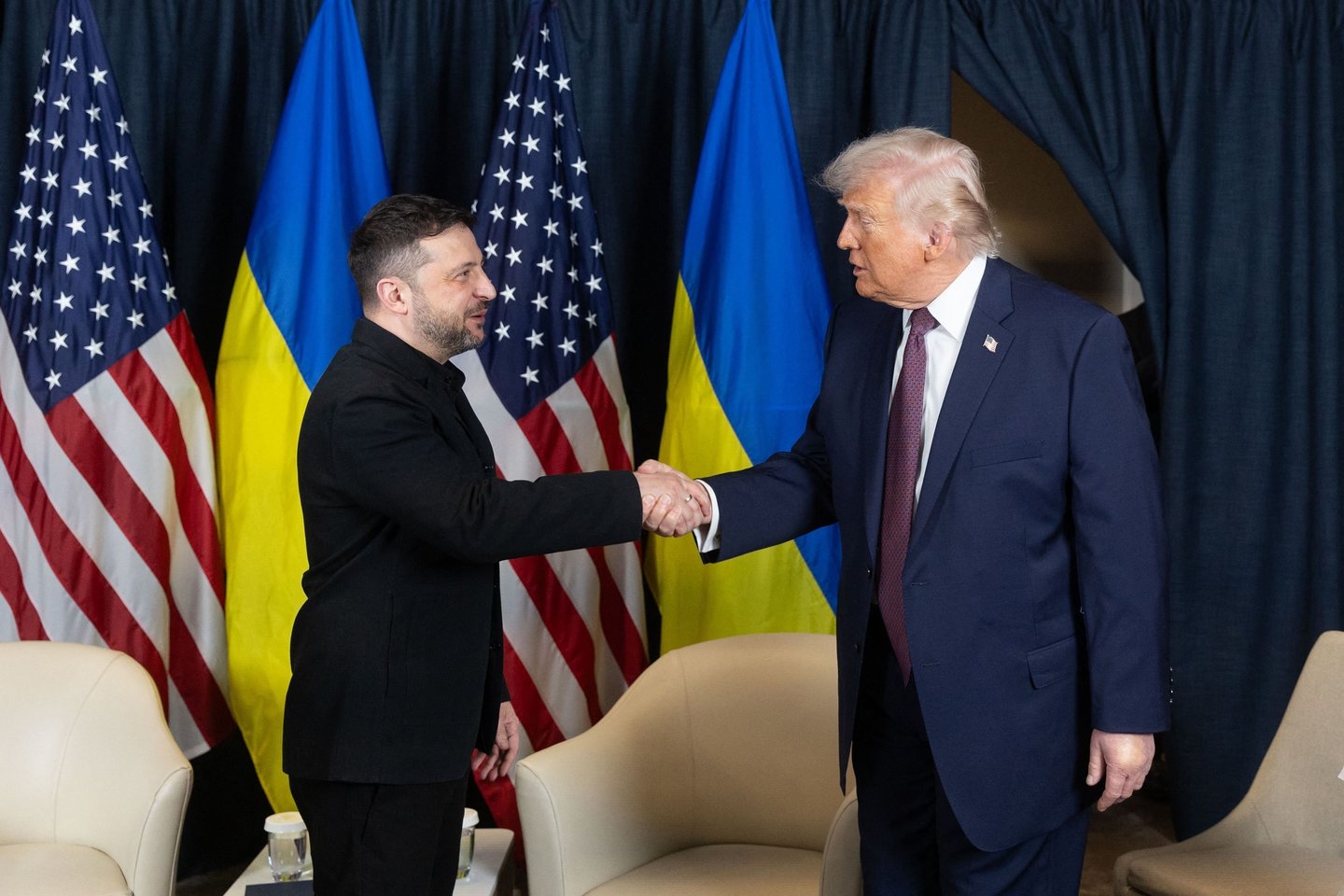V. Zelenskis, D. Trumpas.<br>AFP/Scanpix nuotr.