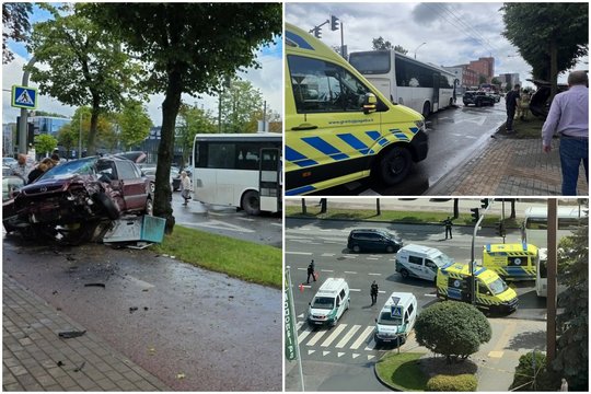 Policija ir ugniagesiai paskelbė naujų detalių apie Kaune įvykusią masinę avariją, per kurią žuvo žmogus
