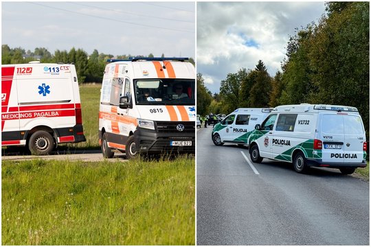 Per dviejų automobilių susidūrimą Jonavos r. nukentėjo trys žmonės
