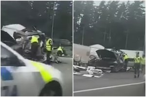 Siaubinga šeštadienio ryto avarija Latvijoje: per vilkiko ir BMW susidūrimą žuvo 4 žmonės