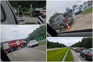 Didelė avarija autostradoje prie Klaipėdos: rimtai nukentėjusių nėra, bet eismas sustojo