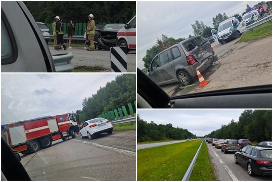 Didelė avarija autostradoje prie Klaipėdos: rimtai nukentėjusių nėra, bet eismas sustojo