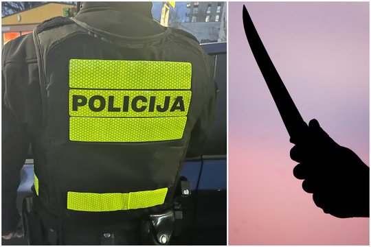 Peiliais ginkluotas vyras Kelmės r. puolė pareigūnus, o vėliau nuo policijos paspruko