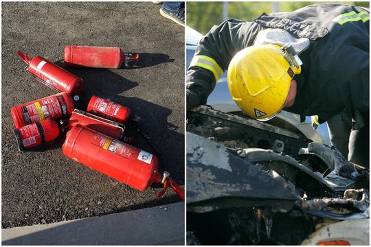 Autostradoje ties Ariogala užsidegė moters „Porsche Cayenne“ – gesinti stojo pravažiuojantys žmonės