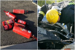 Autostradoje ties Ariogala užsidegė moters „Porsche Cayenne“ – gesinti stojo pravažiuojantys žmonės